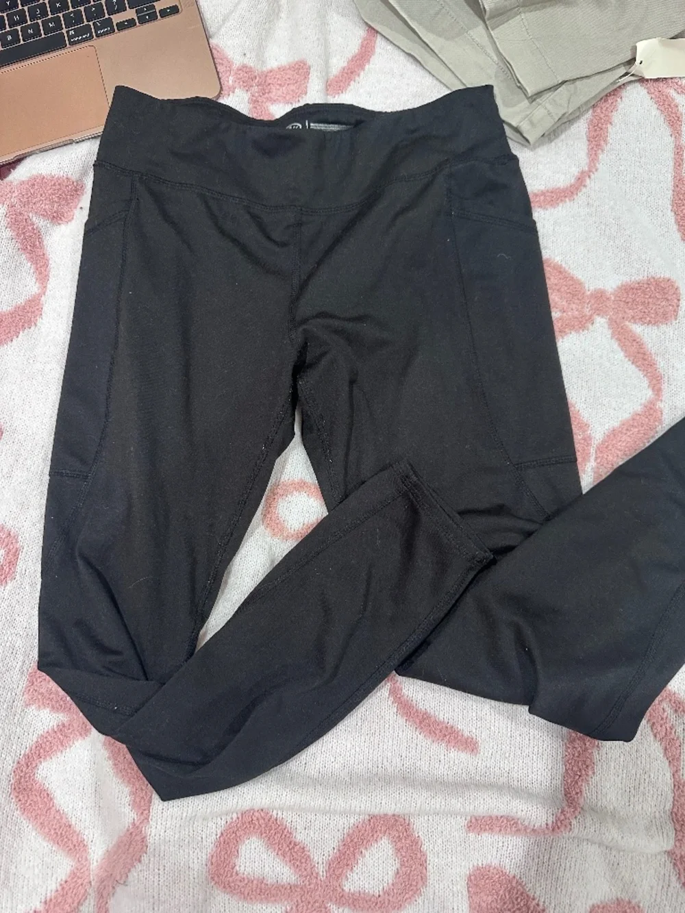 Athletic Works Girls Black Leggings
